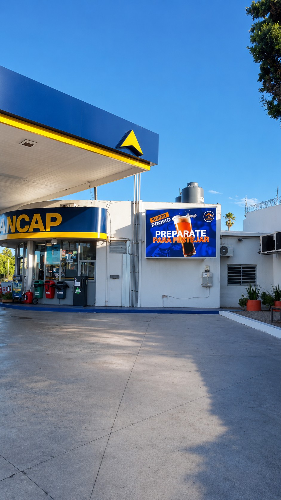 Tótem LED en una estación ANCAP