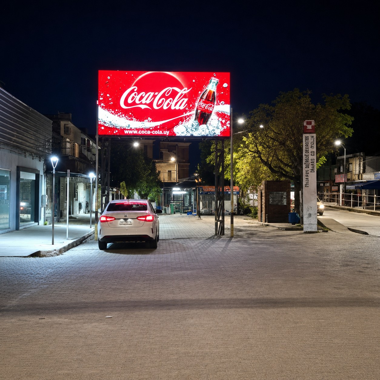 Pantalla LED de exterior de noche